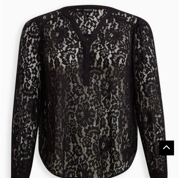 NWT Torrid Harper Lace Long Sleeve Blouse - Picture 7 of 8